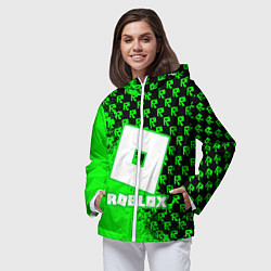 Ветровка с капюшоном женская Roblox, цвет: 3D-белый — фото 2