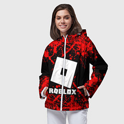 Ветровка с капюшоном женская Roblox, цвет: 3D-белый — фото 2