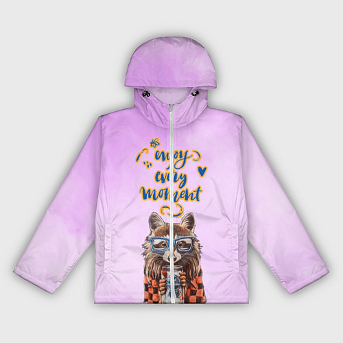 Женская ветровка Енот / 3D-Белый – фото 1