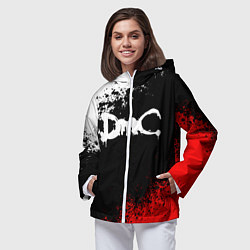Ветровка с капюшоном женская DEVIL MAY CRY DMC, цвет: 3D-белый — фото 2