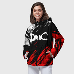 Ветровка с капюшоном женская DEVIL MAY CRY DMC, цвет: 3D-черный — фото 2