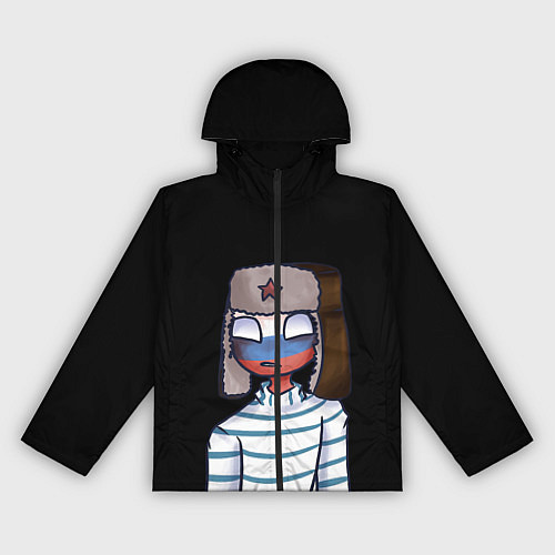 Женская ветровка CountryHumans - Россия / 3D-Черный – фото 1