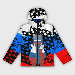 Ветровка с капюшоном женская CountryHumans, цвет: 3D-черный