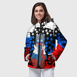 Ветровка с капюшоном женская CountryHumans, цвет: 3D-черный — фото 2