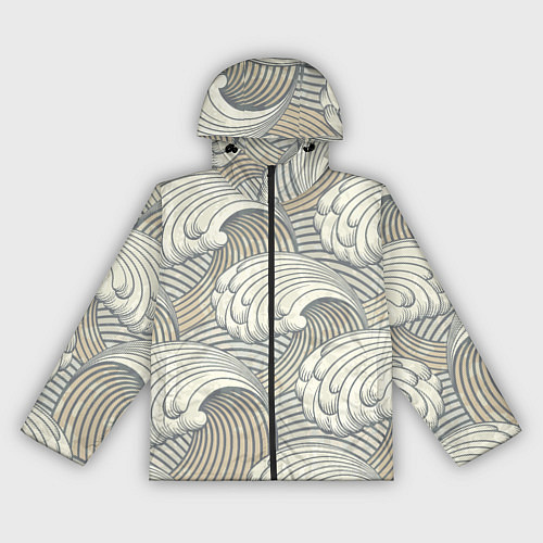 Женская ветровка Арт волны / 3D-Черный – фото 1