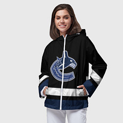 Ветровка с капюшоном женская Vancouver Canucks, цвет: 3D-белый — фото 2