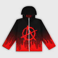 Ветровка с капюшоном женская АНАРХИЯ, цвет: 3D-белый