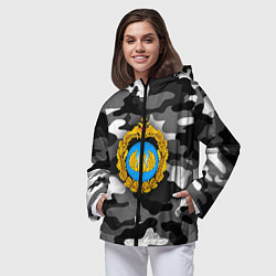 Ветровка с капюшоном женская ВДВ, цвет: 3D-черный — фото 2