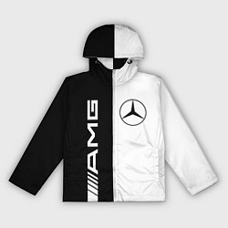 Ветровка с капюшоном женская MERCEDES AMG, цвет: 3D-белый