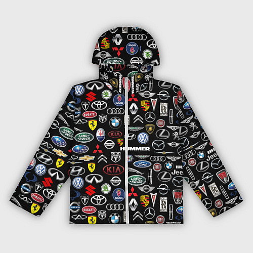 Женская ветровка ЛОГОТИПЫ АВТО БРЕНДОВ / 3D-Белый – фото 1