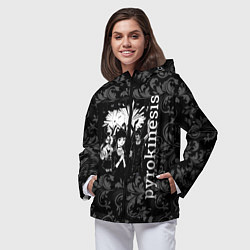 Ветровка с капюшоном женская Pyrokinesis, цвет: 3D-черный — фото 2