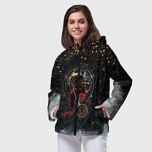 Женская ветровка Стальной алхимик / 3D-Черный – фото 3