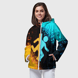 Ветровка с капюшоном женская PORTAL, цвет: 3D-белый — фото 2