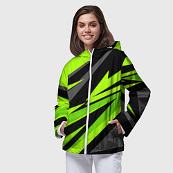 Ветровка с капюшоном женская Форма для фитнеса, цвет: 3D-белый — фото 2