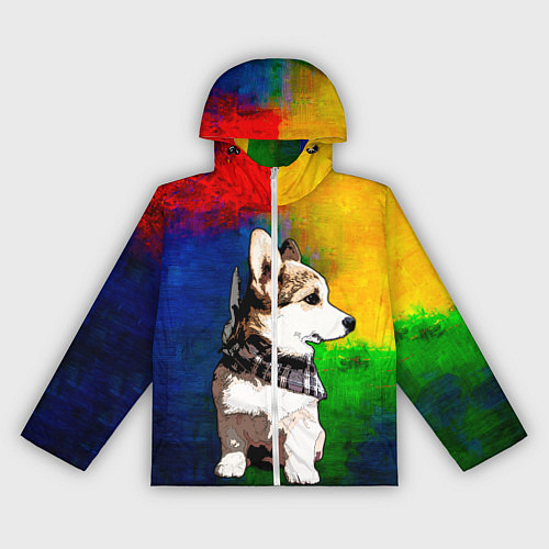 Женская ветровка Корги / 3D-Белый – фото 1