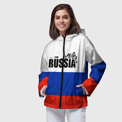 Женская ветровка Russia / 3D-Черный – фото 3