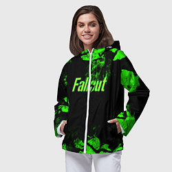Ветровка с капюшоном женская FALLOUT, цвет: 3D-белый — фото 2