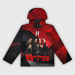 Ветровка с капюшоном женская BTS, цвет: 3D-черный