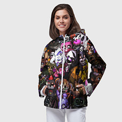 Ветровка с капюшоном женская Five Nights At Freddy's, цвет: 3D-белый — фото 2