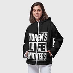 Ветровка с капюшоном женская TOKENS LIFE MATTERS, цвет: 3D-белый — фото 2
