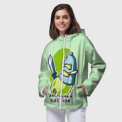 Ветровка с капюшоном женская Засланный кабачок, цвет: 3D-белый — фото 2