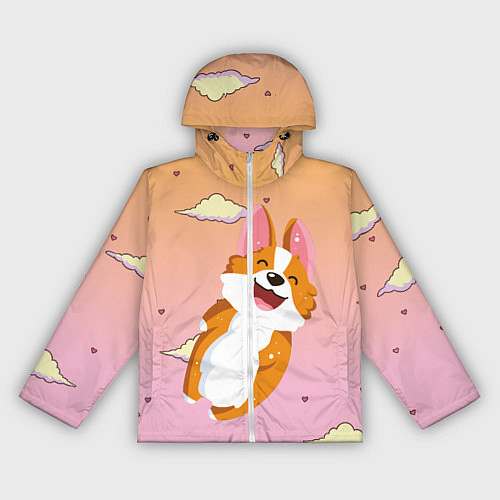 Женская ветровка Милый корги / 3D-Белый – фото 1