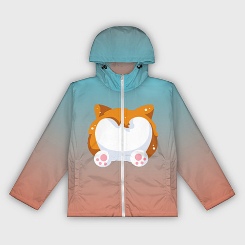 Женская ветровка Милый корги / 3D-Белый – фото 1