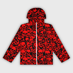 Ветровка с капюшоном женская ЧЕРЕПА, цвет: 3D-белый