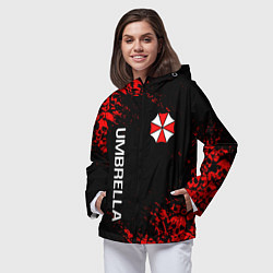 Ветровка с капюшоном женская UMBRELLA CORP, цвет: 3D-черный — фото 2