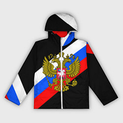 Ветровка с капюшоном женская РОССИЯ, цвет: 3D-белый