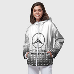 Ветровка с капюшоном женская Mercedes-Benz, цвет: 3D-белый — фото 2