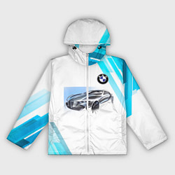 Ветровка с капюшоном женская BMW, цвет: 3D-белый