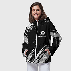 Ветровка с капюшоном женская LEXUS, цвет: 3D-белый — фото 2