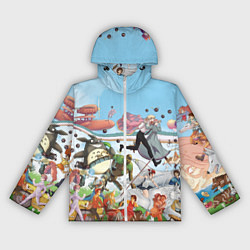 Ветровка с капюшоном женская Studio Ghibli, цвет: 3D-белый