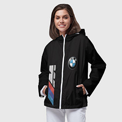 Ветровка с капюшоном женская BMW, цвет: 3D-белый — фото 2