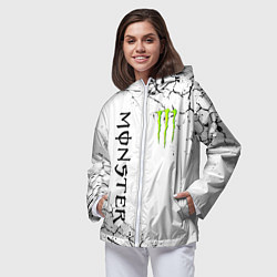 Ветровка с капюшоном женская MONSTER ENERGY, цвет: 3D-белый — фото 2