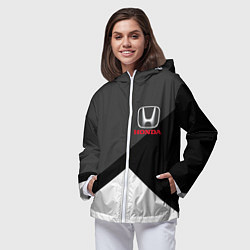 Ветровка с капюшоном женская HONDA, цвет: 3D-белый — фото 2
