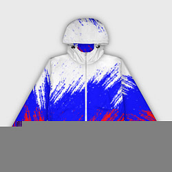 Ветровка с капюшоном женская Россия, цвет: 3D-белый