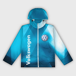 Ветровка с капюшоном женская VOLKSWAGEN, цвет: 3D-белый