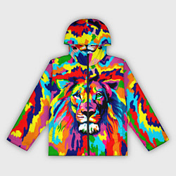 Ветровка с капюшоном женская Лев Artistic Art, цвет: 3D-черный