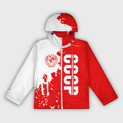 Ветровка с капюшоном женская СССР, цвет: 3D-белый