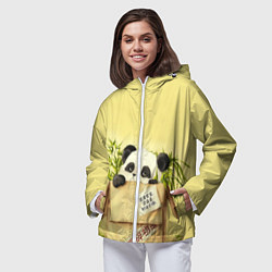 Ветровка с капюшоном женская Заказывали Панду? ?, цвет: 3D-белый — фото 2