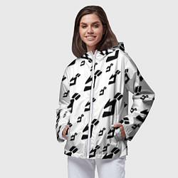 Ветровка с капюшоном женская JoJo Bizarre Adventure, цвет: 3D-белый — фото 2