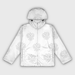 Ветровка с капюшоном женская Герб, цвет: 3D-белый
