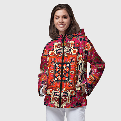 Женская ветровка Бордовый ковер / 3D-Черный – фото 3