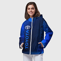 Ветровка с капюшоном женская TOYOTA ТОЙОТА, цвет: 3D-белый — фото 2