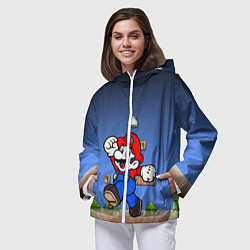 Ветровка с капюшоном женская Mario, цвет: 3D-белый — фото 2