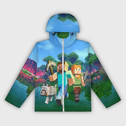 Женская ветровка Minecraft / 3D-Белый – фото 1