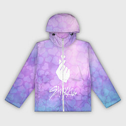 Ветровка с капюшоном женская Stray Kids, цвет: 3D-белый