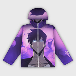 Ветровка с капюшоном женская Поднятие уровня в одиночку, цвет: 3D-белый